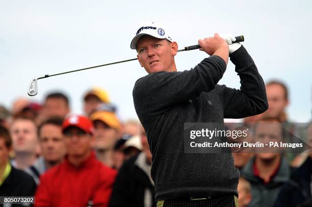 Australia's Daniel Gaunt in action during the third day of the Open Championship at Turnberry Golf Club.