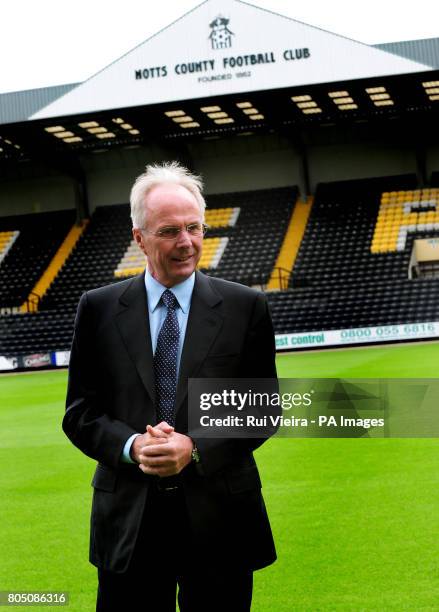 Sven Goran Eriksson appointed director of football at Notts County during the press conference at Meadow Lane, Nottingham.