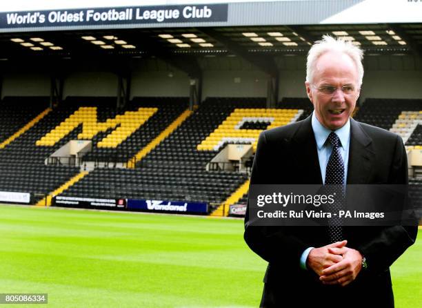 Sven Goran Eriksson appointed director of football at Notts County during the press conference at Meadow Lane, Nottingham.