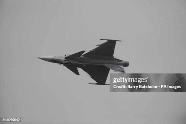 Saab JAs39C EBS HU Gripen of 1 VS 'Puma' Squadron of the Hungarian Defence Forces, Kecskemet at the Royal International Air Tattoo at RAF Fairford,...