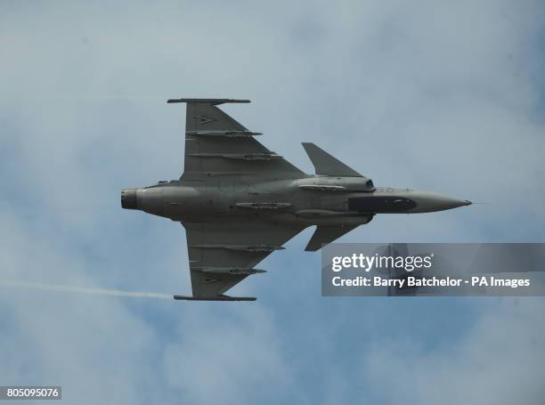 Saab JAs39C EBS HU Gripen of 1 VS 'Puma' Squadron of the Hungarian Defence Forces, Kecskemet at the Royal International Air Tattoo at RAF Fairford,...