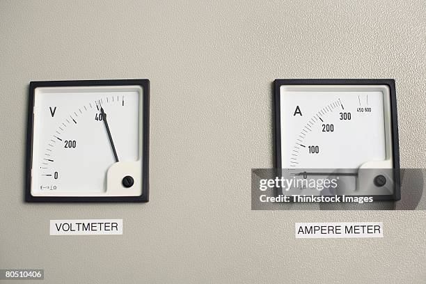 electrical gauges - voltmeter stock pictures, royalty-free photos & images