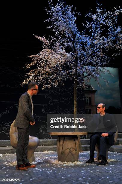 Jonathan Cullen as Erwin Rudicek and F.Murray Abraham as Benjamin Rubin in Daniel Kehlmann's The Mentor directed by Laurence Boswell at Vaudeville...