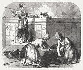 Altar of Burnt Offering (Exodus 29), wood engraving, published 1886