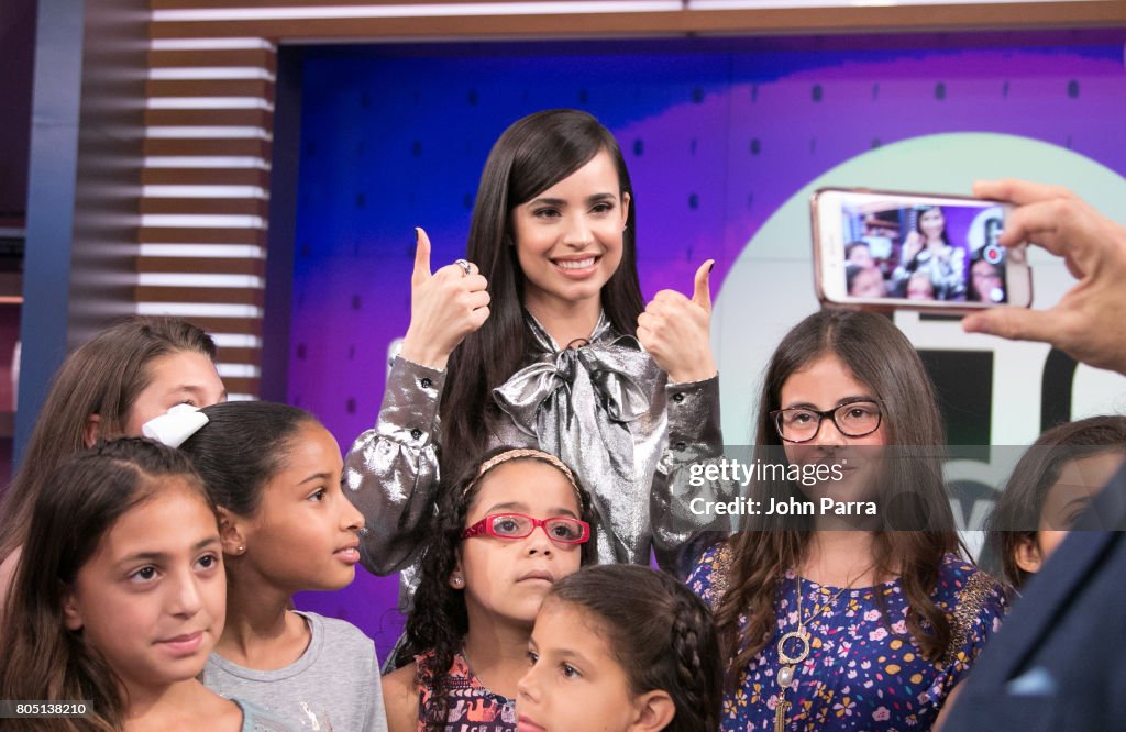 Celebrities Visit Univision's "El Gordo Y La Flaca"