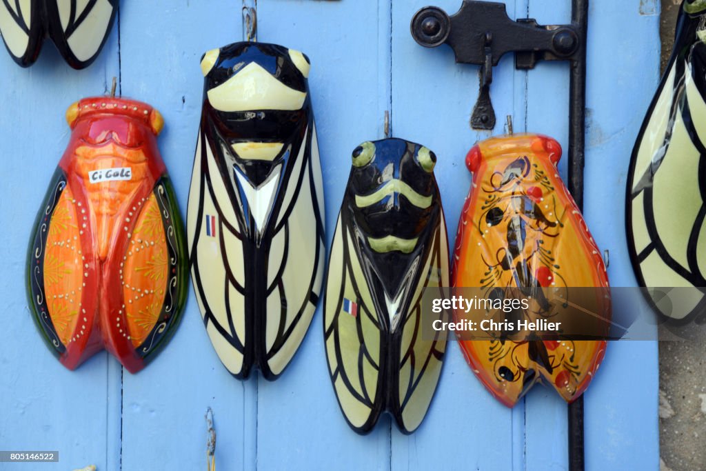Souvenir Pottery Cicadas for Sale Les Baux-de-Provence Provence