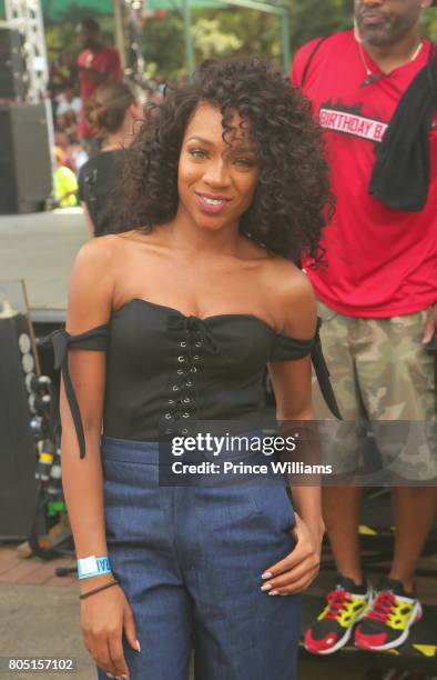 Lil Mama attends the Hot 107.9 Birthday Bash ATL Free Block Party in Centennial Olympic Park on June 17, 2017 in Atlanta, Georgia.