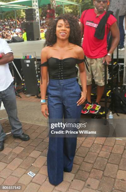 Lil Mama attends the Hot 107.9 Birthday Bash ATL Free Block Party in Centennial Olympic Park on June 17, 2017 in Atlanta, Georgia.