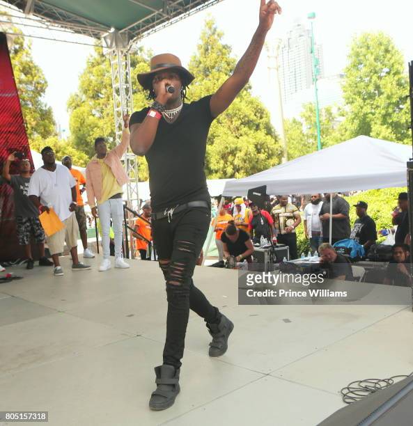 Sahbabii performs at the Hot 107.9 Birthday Bash ATL Free Block Party in Centennial Olympic Park on June 17, 2017 in Atlanta, Georgia.