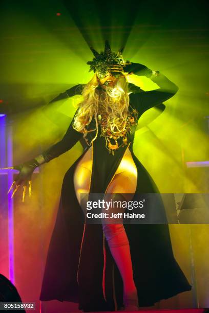 Singer Maria Brink of In This Moment performs at The Fillmore Charlotte on June 30, 2017 in Charlotte, North Carolina.