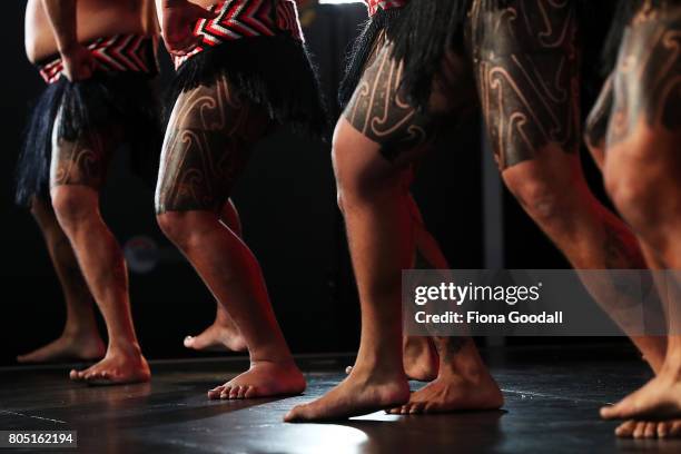 Te Waka Huia of Auckland perfom during Te Taumata Kapa Haka at The Cloud on July 1, 2017 in Auckland, New Zealand. The Matariki Festival is an annual...