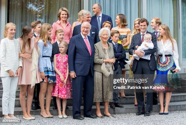 King Albert, Queen Paola, King Philippe, Queen Mathilde, Princess Elisabeth, Prince Gabriel, Prince Emmanuel, Princess Eleonore, Princess Astrid,...