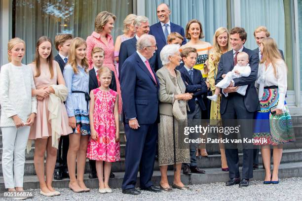 King Albert, Queen Paola, King Philippe, Queen Mathilde, Princess Elisabeth, Prince Gabriel, Prince Emmanuel, Princess Eleonore, Princess Astrid,...