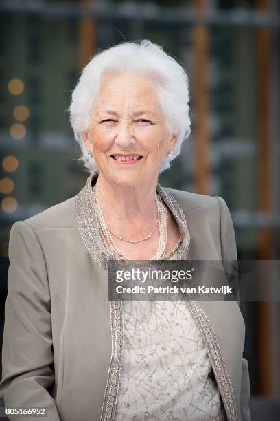 Queen Paola of Belgium attends the 80th birthday celebrations of Belgian Queen Paola on June 29, 2017 in Waterloo, Belgium. The celebration is...