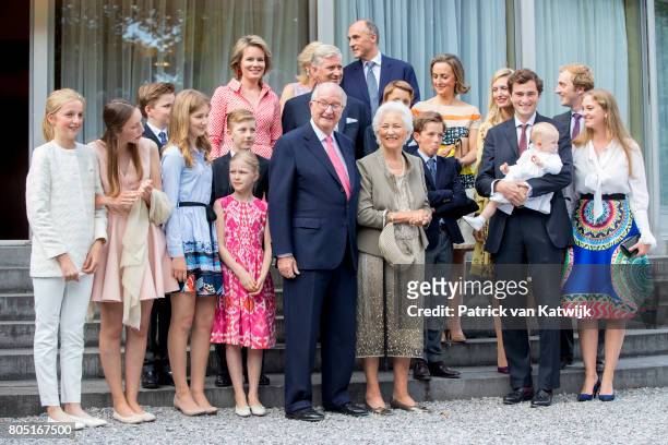 King Albert, Queen Paola, King Philippe, Queen Mathilde, Princess Elisabeth, Prince Gabriel, Prince Emmanuel, Princess Eleonore, Princess Astrid,...