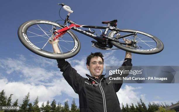 Irish rider Philip Deigan from the Cervelo test team at the Ritz Carlton Hotel in Powerscourt Co Dublin for the launch of this years Tour of Ireland...