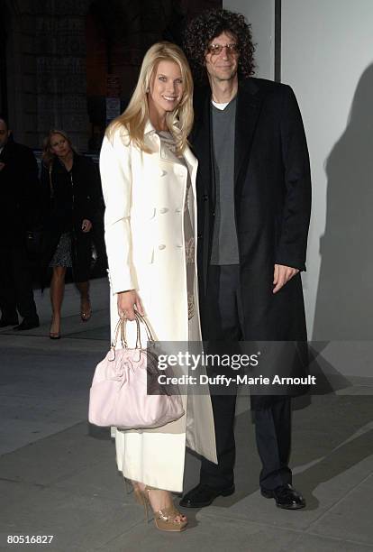 Beth Ostrosky and media personality Howard Stern attend the New York Screening of "Leatherheads" at the Museum of Modern Art on April 3, 2008 in New...