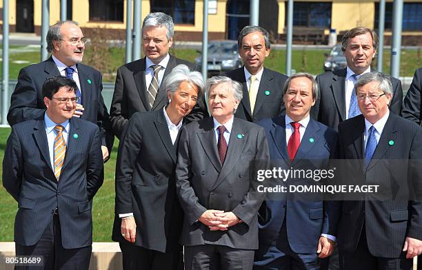 Spanish Finance Minister Pedro Solbes, Belgian Finance Minister Didier Reynders, Cyprus Finance Minister Charilaos Stavrakis and Luxembourg Foreign...