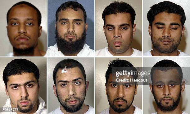Composite of undated handout images from the Metropolitan Police shows Umar Islam, Waheed Zaman, Assad Sarwar, Mohammed Gulzar; Arafat Khan, Abdullah...