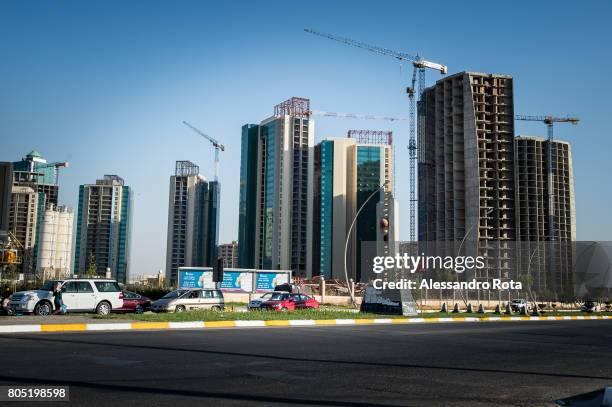 Aug 2015 - construction site in Erbil city centre. Erbil is the capital of