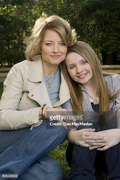 Actress Jodie Foster and actress Abigail Breslin pose at a portrait session in Los Angeles, CA.