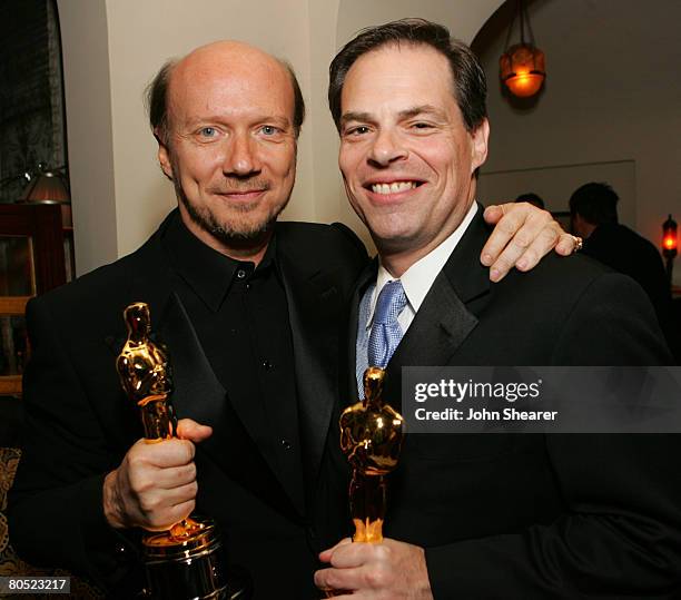 Paul Haggis, winner Best Picture and Best Original Screenplay for ?Crash?, and Tom Ortenberg, President, Lionsgate Theatrical Films