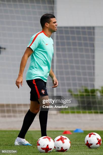 Portugal's player Pepe attend a training session ahead of FIFA Confederations Cup 2017 in Moscow, Russia on July 01, 2017. Portugal take on Mexico in...