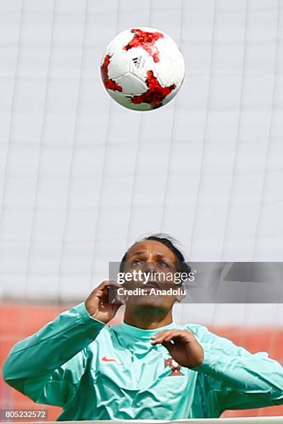 Portugal's player Bruno Alves attend a training session ahead of FIFA Confederations Cup 2017 in Moscow, Russia on July 01, 2017. Portugal will take...