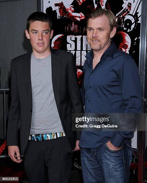Actor Rick Schroder and son Holden Schroder arrive at Fox Searchlight's premiere of the "Street Kings" on April 3, 2008 at the Grauman's Chinese...