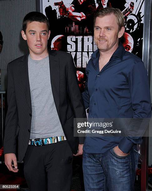 Actor Rick Schroder and son Holden Schroder arrive at Fox Searchlight's premiere of the "Street Kings" on April 3, 2008 at the Grauman's Chinese...