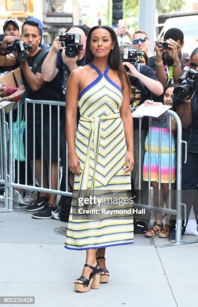 Actress Melanie Liburd is seen walking in Soho on June 29, 2017 in New York City.