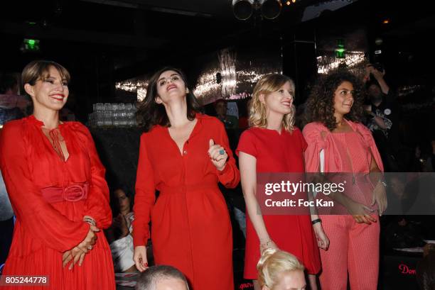 Stephanie de Muru, Sandrine Sarroche, Karine De Menonville and Anne Valerie Payet attend the 'Red Defile' Auction Fashion Show Hosted by Ajila...