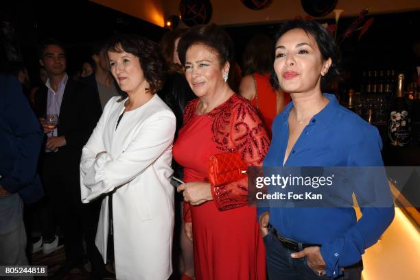 Anne Roumanoff, Fadila D'Egypte and Saida Jawad attend the 'Red Defile' Auction Fashion Show Hosted by Ajila Association Association Against Women...