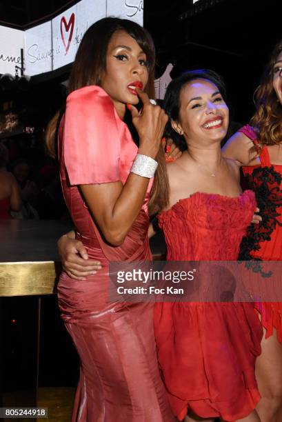 Mia Frye and Saida Jawad attend the 'Red Defile' Auction Fashion Show Hosted by Ajila Association Association Against Women Heart Disease at VIP Room...