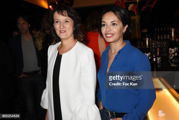 Anne Roumanoff and Saida Jawad attend the 'Red Defile' Auction Fashion Show Hosted by Ajila Association Association Against Women Heart Disease at...