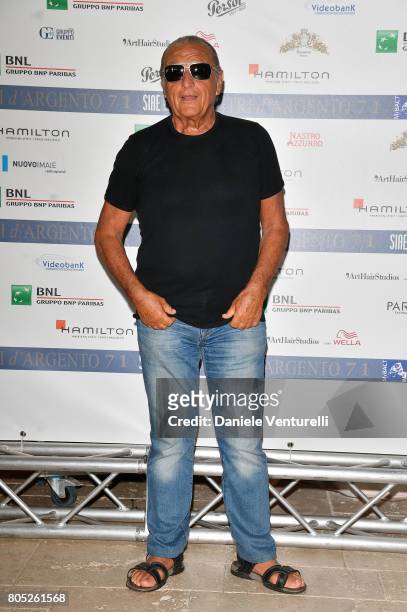 Tony Renis attends Nastri D'Argento 2017 Press Conference on July 1, 2017 in Taormina, Italy.