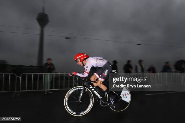 Haimar Zubeldia of Spain and Trek-Segafredo competes during stage one of Le Tour de France 2017, a 14km individual time trial on July 1, 2017 in...