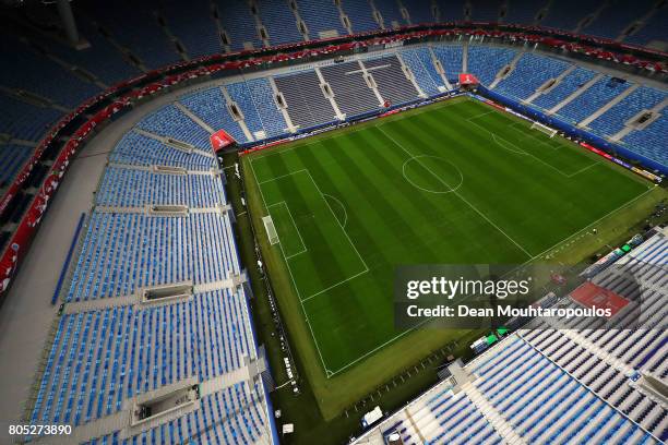 General view of the ground, seats, roof and set up of the The Krestovsky Stadium, also called Zenit Arena at the FIFA Confederations Cup Russia 2017...