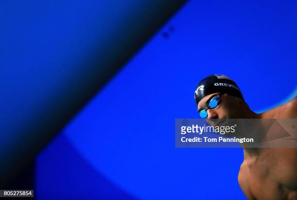Matt Grevers prepares to compete in a Men's 50 LC Meter Freestyle heat race during the 2017 Phillips 66 National Championships & World Championship...