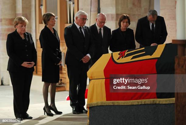 German Chancellor Angela Merkel, First Lady Elke Buedenbender, President Frank-Walter Steinmeier, Bundestag President Norbert Lammert, Bundesrat...