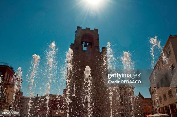 San Cristoforo Tower. Oristano. Sardinia. Italy. Europe.