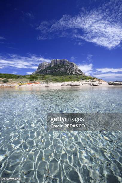 Tavolara island landscape. Loiri Porto San Paolo. Sardinia. Italy.