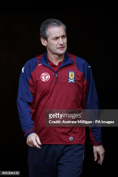 Scotland manager George Burley during the training session at Hampden Park, Glasgow.
