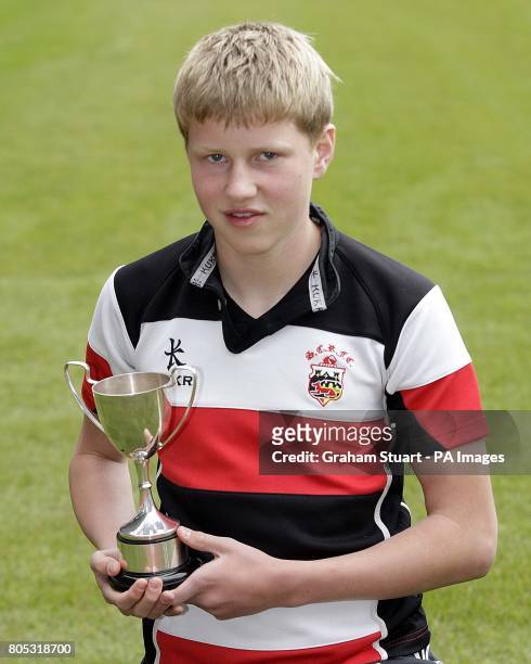 The new captain of the title holders Stirling County Archie Russell during the 09/10 National Midi Cup Launch at Murrayfield Stadium, Edinburgh.