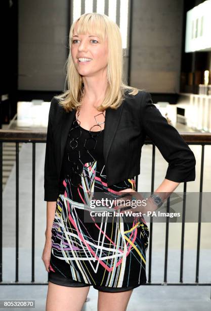 Sara Cox attends a photocall to launch 10:10, against climate change, at the Tate Modern in London.