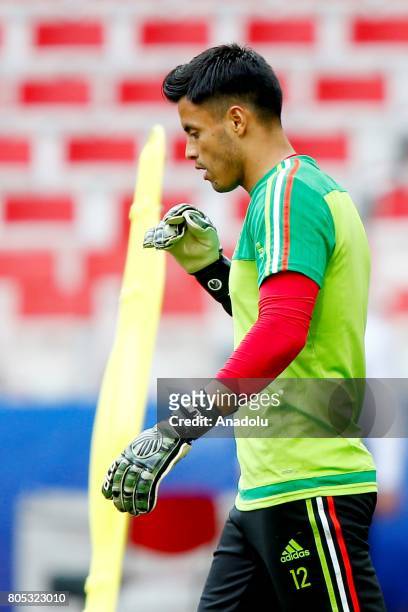 Mexico's goalkeeper Alfredo Talavera attend a training session ahead of FIFA Confederations Cup 2017 in Moscow, Russia on July 01, 2017. Portugal...