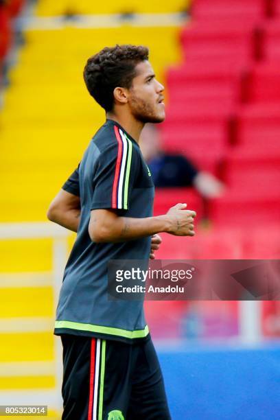 Mexico's player Jonathan Dos Santos attend a training session ahead of FIFA Confederations Cup 2017 in Moscow, Russia on July 01, 2017. Portugal take...