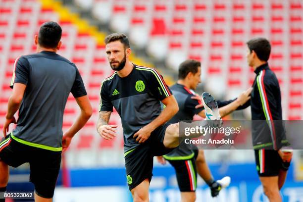 Mexico's player Miguel Layn attend a training session ahead of FIFA Confederations Cup 2017 in Moscow, Russia on July 01, 2017. Portugal take on...