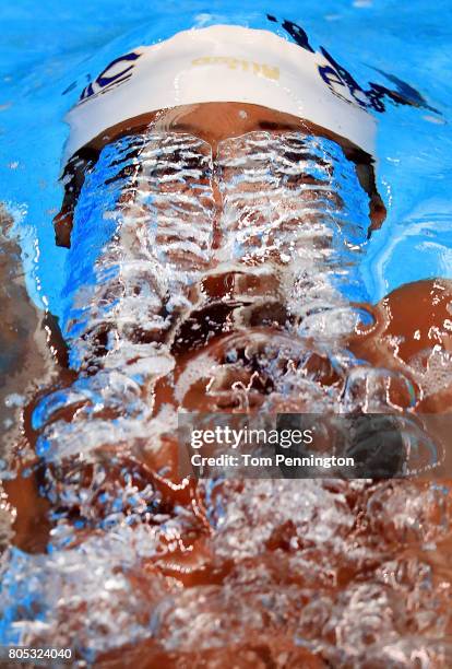 Reece Whitley competes in a Men's 200 LC Meter Individual Medley during the 2017 Phillips 66 National Championships & World Championship Trials at...