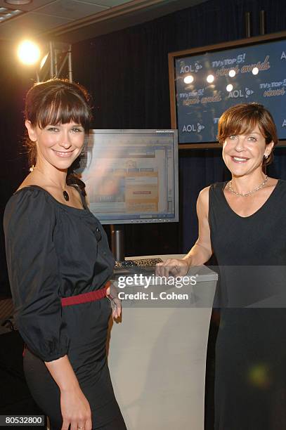 Jennifer Love Hewitt and Patricia Karpas, Vice President and General Manager of AOL Television